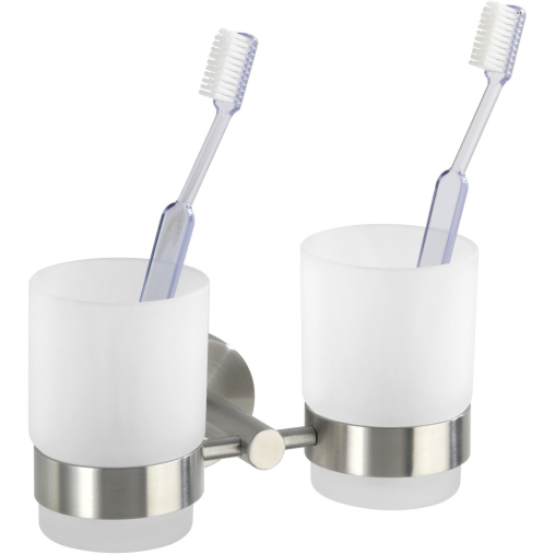 WENKO Bosio Duo Zahnputzbecher mit Halter