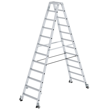 MUNK Stehleiter beidseitig begehbar mit Rollen 2x12 Stufen 1 Stück - Bild-Darstellung des Produktes 1