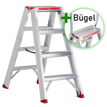 Altrex Sierra beidseitig begehbare Stufenstehleiter SDO 4 Stufen mit Bügel 1 Stück - Bild-Darstellung des Produktes 1