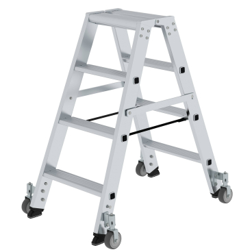 MUNK Stehleiter beidseitig begehbar mit Rollen 2x4 Stufen 1 Stück - Bild-Darstellung des Produktes 1