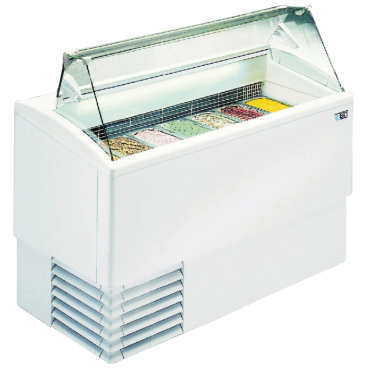 ISA COOL-LINE Speiseeisvitrine ISETTA 6 TP STD, weiß Aussenabmessungen: 1184 x 800 x 1176 mm - Bild-Darstellung des Produktes 1