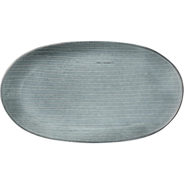 Broste Copenhagen Nordic Sand Ovalplatte, 17x30 cm, Keramik, blau, spülmaschinenfest 17x30 cm - Bild-Darstellung des Produktes 1