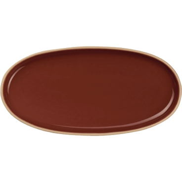ASA Semana ovale Aperitifplatte, Steinzeug, rot – mikrowellen-, ofen- und spülmaschinengeeignet 10 x 20 cm - Bild-Darstellung des Produktes 1