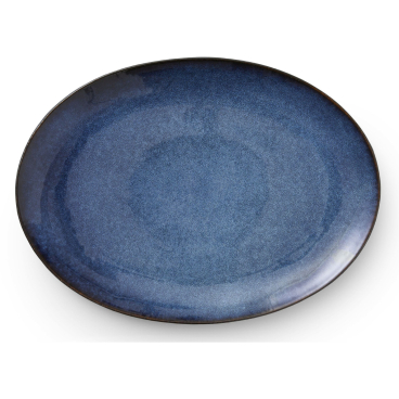 Bitz Gastro-Platte oval 45 x 34 cm, Steinzeug, schwarz/blau 45x34 cm - Bild-Darstellung des Produktes 1