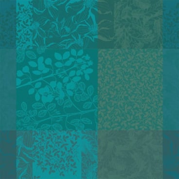 Garnier Thiebaut MILLE RAMEAUX Serviette 55 x 55 cm, kariert, 100% Baumwoll-Damast (blau) 55x55 cm - Bild-Darstellung des Produktes 1