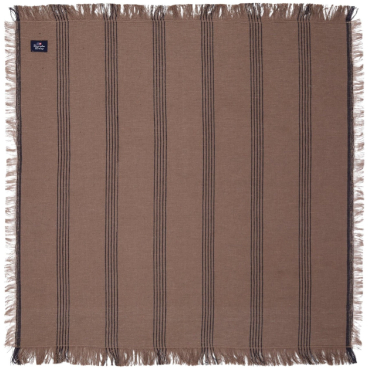 Lexington gestreifte Serviette mit Fransen – Leinen‑Baumwoll‑Mix (55% Leinen, 45% Baumwolle), stone-black stone-black - Bild-Darstellung des Produktes 1