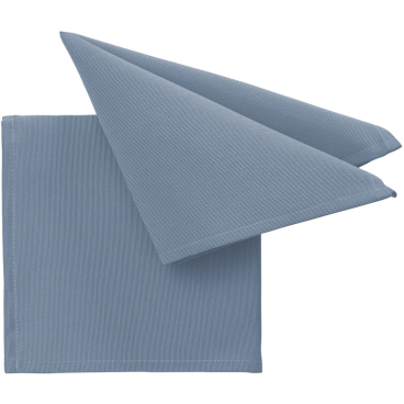 Pichler COMO Serviette 40 x 40 cm, uni blau – voluminöse Rips-Qualität, 50% Baumwolle/50% Polyester blau - Bild-Darstellung des Produktes 1