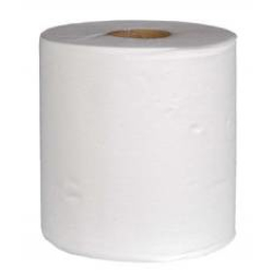 Plock GmbH Rollenhandtuchpapier, 1-lagig, hochweiß, Zellstoff, "Midi-Rolle", Innen- und Außenabwicklung, 1 Paket = 6 Rollen á ca. 320 Meter AG-082