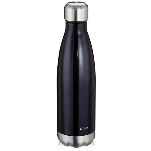 Cilio Elegante Isolierflasche, schwarz