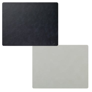 Lind DNA Double Square Cloud Platzset, wendbar – 80% recyceltes Leder, 20% Naturkautschuk black/metallic - Bild-Darstellung des Produktes 1