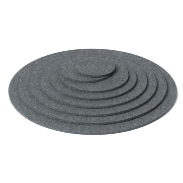 HEY-SIGN Untersetzer rund, Naturfilz 5 mm, 100% Schurwolle, anthrazit, Made in Germany anthrazit - Bild-Darstellung des Produktes 1