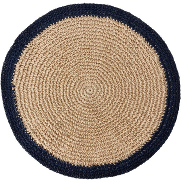 Lexington Platzset ‚Recycled Paper Straw‘ aus recyceltem Papier, beige. natural-blue - Bild-Darstellung des Produktes 1