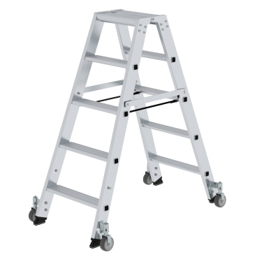MUNK Stehleiter beidseitig begehbar mit Rollen 2x5 Stufen 1 Stück - Bild-Darstellung des Produktes 1