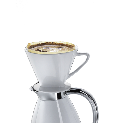 Cilio Kaffeefilter mit Stutzen, weiß