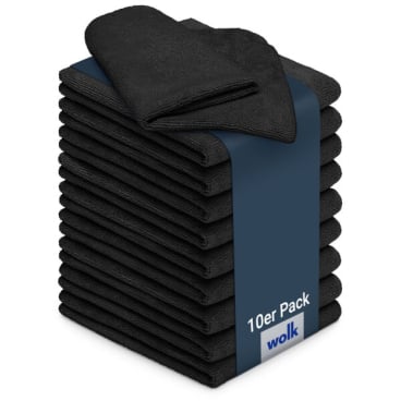 wolk Mikrofasertuch Farbe: schwarz 1 VE = 10 Tücher - Bild-Darstellung des Produktes 1