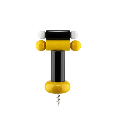 Alessi TWERGI Korkenzieher aus FSC-Buchenholz, Entwurf Ettore Sottsass. 1 Teil - Bild-Darstellung des Produktes 1