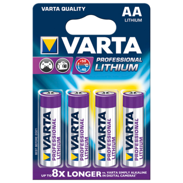 Varta Batterie PROFESSIONAL AA Mignon, 4-er Blister Lithium Varta Batterie PROFESSIONAL AA Mignon, 4-er Blister Lithium - Bild-Darstellung des Produktes 1