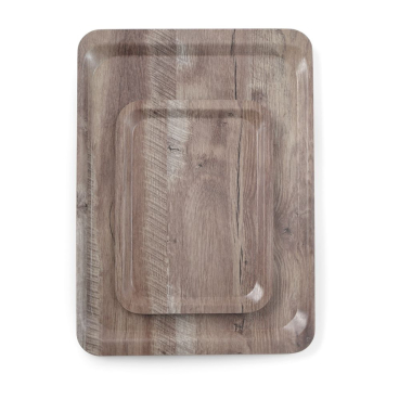 Serviertablett aus Melamin mit Holzoptik , AmerBox, Holz dunkel, 370x530mm 508954 - Bild-Darstellung des Produktes 1
