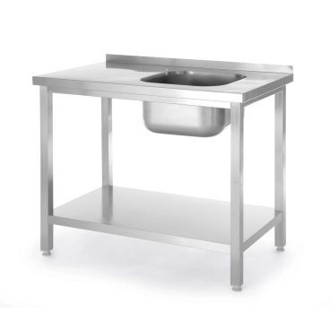 Spültisch mit Ablage, verschraubt, HENDI, Kitchen Line, 1000x600x(H)850mm 817025 - Bild-Darstellung des Produktes 1