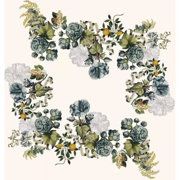 Garnier Thiebaut GIARDINO Tischdecke, 50% Leinen/50% Baumwolle, vorgewaschen, Knittereffekt, in Frankreich gefertigt 155x260 cm - Bild-Darstellung des Produktes 1