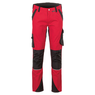 Planam Stretch-Bundhose NORIT – elastische, verstärkte Arbeitshose mit Kniepolstertaschen (EN 14404) Farbe: rot/schwarz, Größe: 58 - Bild-Darstellung des Produktes 1