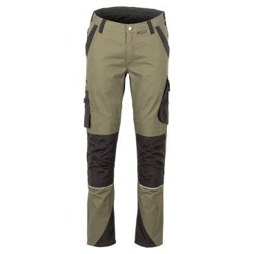 Planam Stretch-Bundhose NORIT – oliv/schwarz, verstärkte Nylon-Einsätze, kniepolsterfähig 64 - Bild-Darstellung des Produktes 1