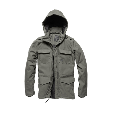 Vintage Industries Darren Parka – wasserdicht bis 5000 mm, atmungsaktiv bis 3000 g/m², wattiert, abnehmbare Kapuze und verstellbare Taille. L - Bild-Darstellung des Produktes 1