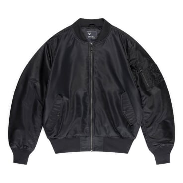 Vintage Industries Carter MA1 Jacke aus 100% Nylon mit Satinfutter, unifarbener Workwear-Stil. M - Bild-Darstellung des Produktes 1