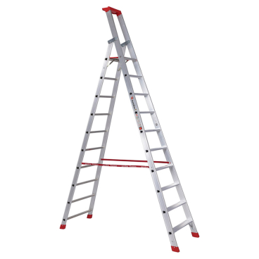 Euroline Premium 32577 Stufenstehleiter mit Sicherheitsbrücke 10 Stufen 1 Stück - Bild-Darstellung des Produktes 1