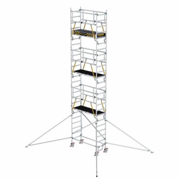 MUNK Rollgerüst FlexxTower SGX ergo mit klappbaren Dreieckauslegern und Schwenkfuß Plattformgröße 1,80x0,60m Arbeitshöhe 8,43m Arbeitshöhe: 8,43 m - Bild-Darstellung des Produktes 1