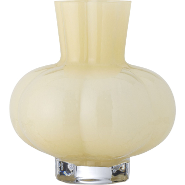 Bloomingville Alyssa Glasvase, mundgeblasen, gelb, Ø 22 cm, H. ca. 24 cm. Ø 22 cm - Höhe 23,5 cm - Bild-Darstellung des Produktes 1