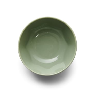 Essenza Sculpture kleine Schale aus Porzellan, Ø 12 cm, spül- und mikrowellengeeignet, romantisches grünes Design Stone green - Bild-Darstellung des Produktes 1