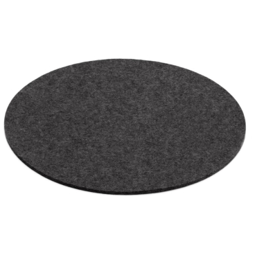 HEY-SIGN Untersetzer rund aus Naturfilz, 5 mm, 100% Schurwolle — Made in Germany (Graphit) graphit - Bild-Darstellung des Produktes 1