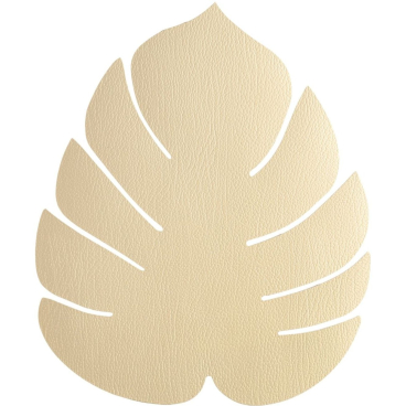 Lind DNA Monstera Leaf Hippo Platzset, 22x26 cm, 80% recyceltes Leder / 20% Naturkautschuk, Gold 22x26 cm - Bild-Darstellung des Produktes 1