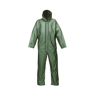 Terraflex Regenoverall – wasserdichter Unisex-Overall aus 100% Polyester, uni grün 4XL - Bild-Darstellung des Produktes 1