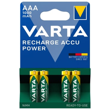 Varta Akku-Batterie, AAA/Micro/HR06, 1,2 V, 1.000 mAh Varta Akku-Batterie, AAA/Micro/HR06, 1,2 V, 1.000 mAh - Bild-Darstellung des Produktes 1
