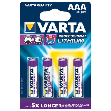 Varta Batterie PROFESSIONAL AAA Micro, 4-er Blister Lithium Varta Batterie PROFESSIONAL AAA Micro, 4-er Blister Lithium - Bild-Darstellung des Produktes 1