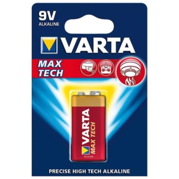 Varta MAX TECH Batterie 9V-Block, 1-er Blister Varta MAX TECH Batterie 9V-Block, 1-er Blister - Bild-Darstellung des Produktes 1