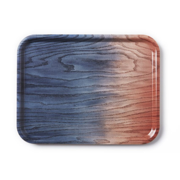 Applicata A Tribute to Wood Tablett – lebensmittelecht, vom Baum inspiriertes Muster mit schönen Farbverläufen, hergestellt in Schweden. blau/rot - Bild-Darstellung des Produktes 1