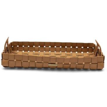 Rivièra Maison Florence Leather Tablett aus recyceltem Leder, 43,5 x 61 x 7,5 cm. 43,5x61x7,5 cm - Bild-Darstellung des Produktes 1