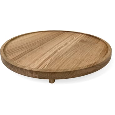 novoform ELEVATE Tablett aus FSC-zertifiziertem Eichenholz, Design Studio So-Lo. Ø 30 cm - Höhe 3,5 cm - Bild-Darstellung des Produktes 1