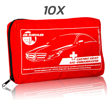 KFZ Verbandskasten – Auto Verbandtasche – Erste Hilfe Set – Dr. Kuechler Medical – EU konform 10 Stück - rot - Bild-Darstellung des Produktes 1