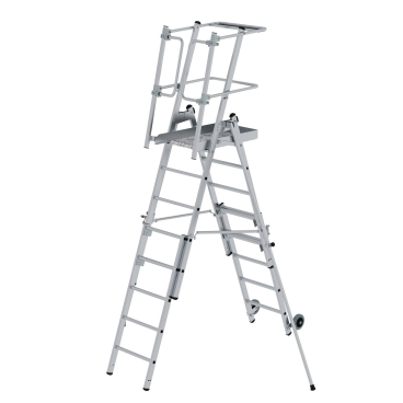 MUNK Plattformleiter FlexxStep 6 Sprossen mit Teleskopaufsatz plus 2 Sprossen 1 Stück - Bild-Darstellung des Produktes 1