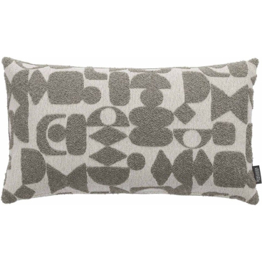 Rohleder Home Collection Cocoon Ornaments Zierkissen 35x60 cm, Bouclé, gefüllt mit Entenfedern, hellgrau/beige 35x60 cm - Bild-Darstellung des Produktes 1