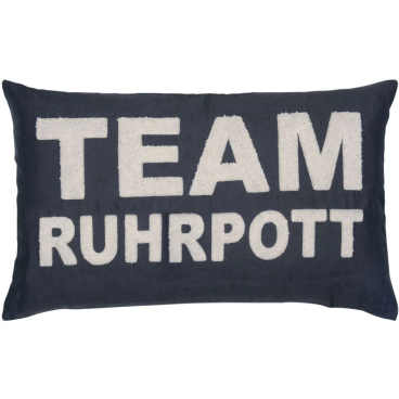 pad TEAM Kissenhülle „Team Ruhrpott“– grau, Bouclé-Statement, 55% Leinen / 45% Baumwolle, mit Reißverschluss Team Ruhrpott - Bild-Darstellung des Produktes 1