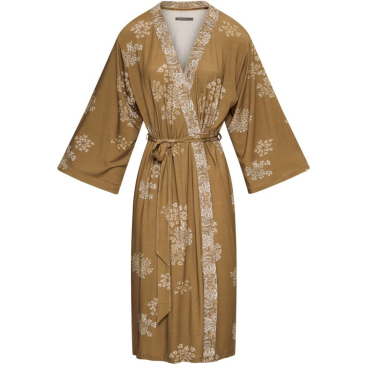 Essenza Sarai Lauren Boheme Kimono, knielang, 3/4-Ärmel, Viskose-Elasthan, braun. XS - Bild-Darstellung des Produktes 1