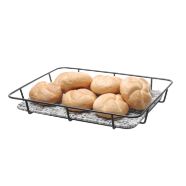 Brotkorb mit Edelstahlrand, HENDI, Hellgrau, 400x300x(H)50mm 426524 - Bild-Darstellung des Produktes 1