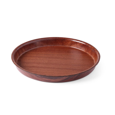 Serviertablett in Holzoptik, rund, AmerBox, Mahagoni, ?420x(H)30mm 507773 - Bild-Darstellung des Produktes 1