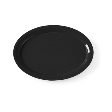 Fast-Food-Tablett aus Polypropylen, oval, HENDI, Schwarz, 265x195x(H)15mm 878552 - Bild-Darstellung des Produktes 1
