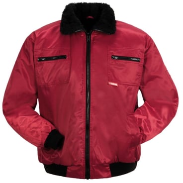 Planam Winter-Pilotenjacke GLETSCHER, rot – mit Webpelzfutter, wasserabweisend, Gr. S S - Bild-Darstellung des Produktes 1